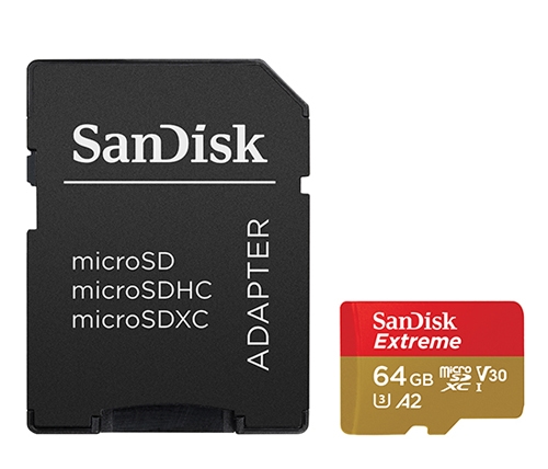 כרטיס זיכרון 64 ג'יגה Extreme Sd Uhs I Card סאן דיסק