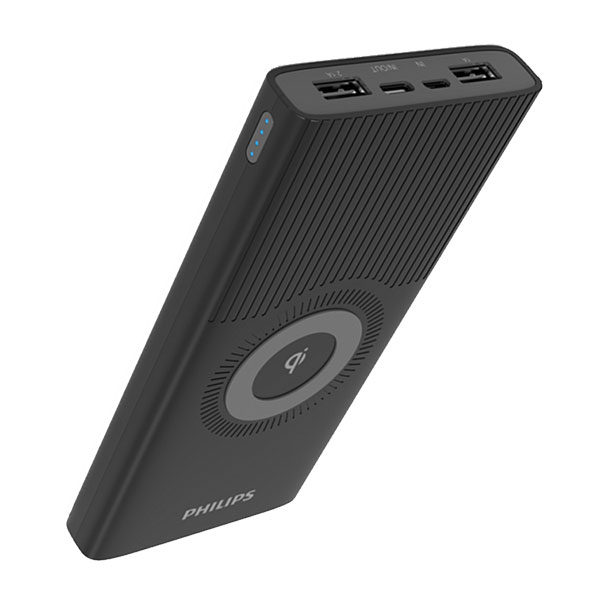 מטען נייד בקיבולת 10000mAh תומך טעינה אלחוטית מבית Philips