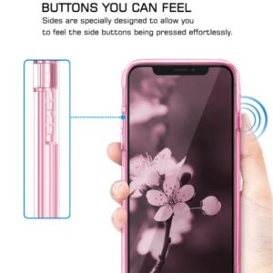 מגן נצנצים שקוף ורוד לאייפון XS Max חזק ואלגנטי Nanox