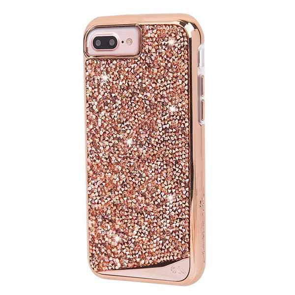 מגן כיסוי לאייפון 6/6S/7/8 פלוס קריסטל זהב-ורוד Case Mate