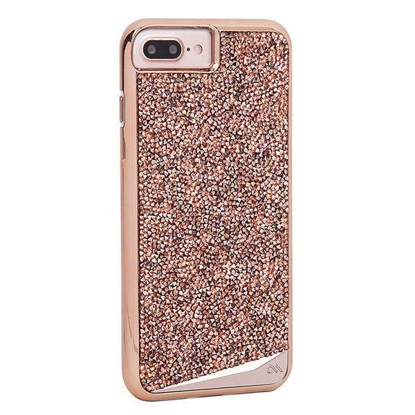מגן כיסוי לאייפון 6/6S/7/8 פלוס קריסטל זהב-ורוד Case Mate