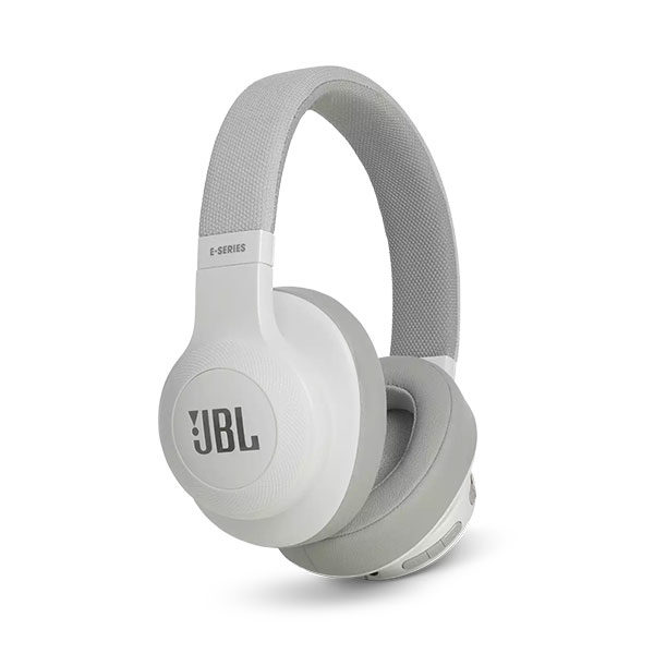 אוזניות JBL E55BT קשת אלחוטיות בעלות צליל מרחבי לבן