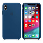 מגן כיסוי סיליקון מקורי לאייפון XS Max כחול רקיע