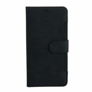 כיסוי ארנק מתפרק עם מגנט לאייפון 12 שחור Pouchino IDEAL Magnetic