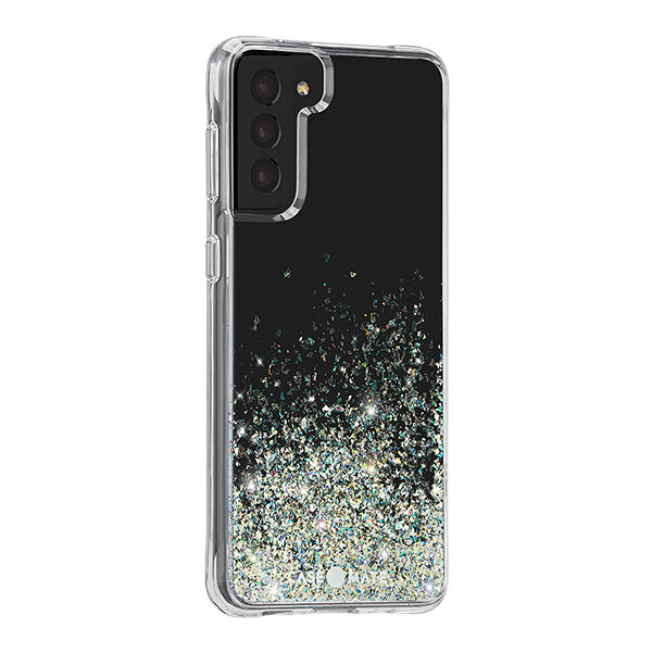 מגן כיסוי לגלקסי S21 פלוס שקוף נצנצים פורח Case Mate