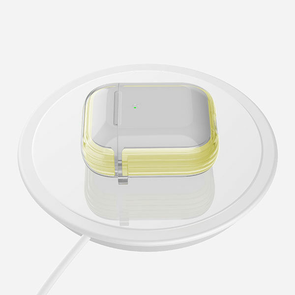כיסוי ל AirPods שקוף צהוב קשיח ואלגנטי X-Doria Raptic Clear