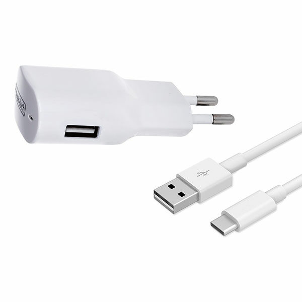 מטען בית עם כבל USB C מהיר 2.1 אמפר Power Tech