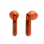 אוזניות אלחוטיות JBL Tune 225 TWS שקוף כתום עם חיי סוללה ארוכים