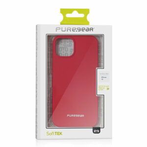 כיסוי לאייפון 13 אדום סיליקון רך ונעים למגע PureGear Softek