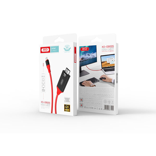 כבל Type-C ל-HDMI אורך 2 מטר XO-GB005