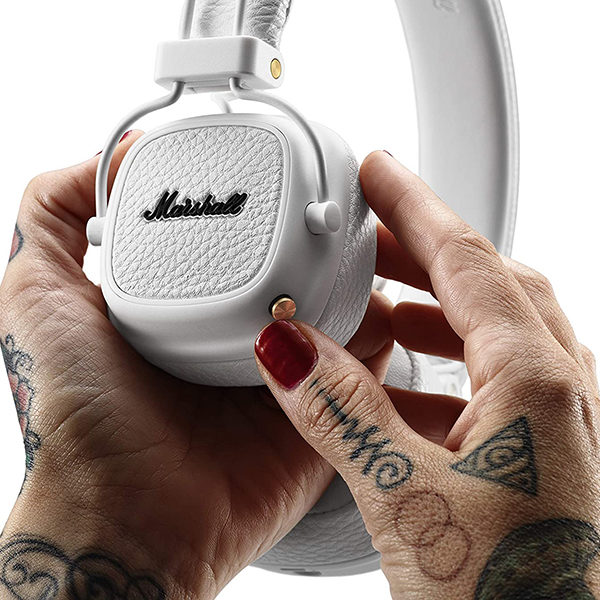אוזניות אלחוטיות מרשל Marshall Major 2 Bluetooth יוקרתיות לבן