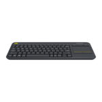מקלדת עם משטח מגע אלחוטית מעוצבת וקומפקטית Logitech k400 Plus