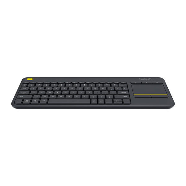 מקלדת עם משטח מגע אלחוטית מעוצבת וקומפקטית Logitech k400 Plus