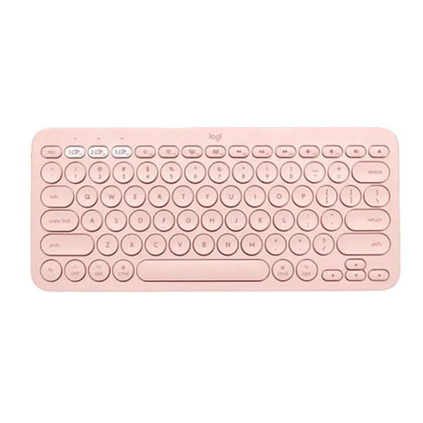 מקלדת Logitech K380 אלחוטית קומפקטית ורודה