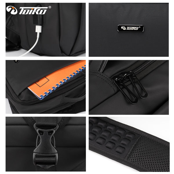 תיק גב אלגנטי איכותי ארגונומי Toiko Business Bag שחור