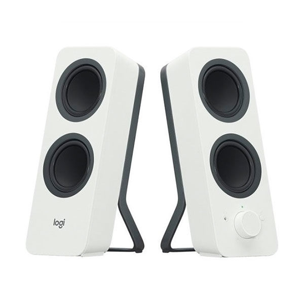 רמקולים בלוטוס Logitech Z207 קומפקטיים סטריאו למחשב לבן
