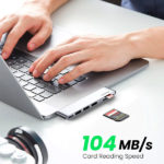 מפצל 6 ב-1 מ-USB-C ל-USB-C, USB, SD Card, ועוד ל- uGreen for Mac