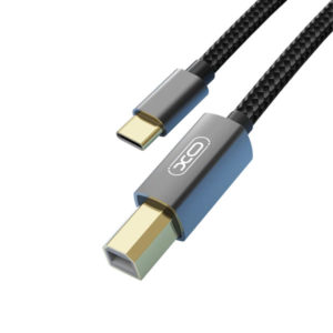 כבל מדפסת USB-C איכותי 1.5 מטר בצבע שחור | XO