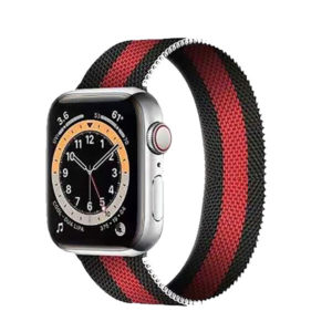 רצועת מתכת לאפל ווטש אדום שחור 38/40/41 מ"מ Target Strap
