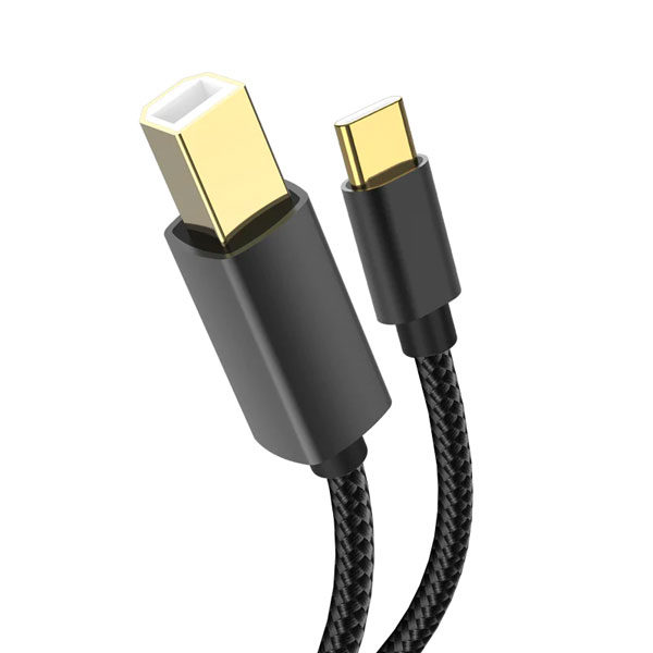 כבל מדפסת USB-C איכותי 1.5 מטר בצבע שחור | XO