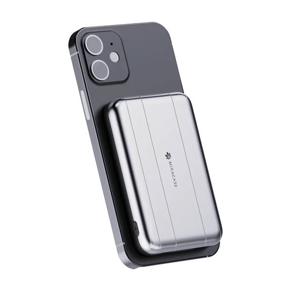מטען נייד MagSafe מהיר 5000mAh כסוף | Miracase MWPB5000