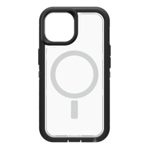 כיסוי חזק לאייפון 14 שקוף שחור OtterBox Defender XT תומך MagSafe