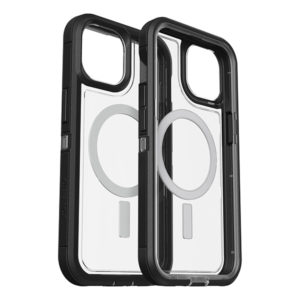 כיסוי חזק לאייפון 14 שקוף שחור OtterBox Defender XT תומך MagSafe