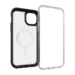 כיסוי חזק לאייפון 14 פלוס שקוף שחור OtterBox Defender XT תומך MagSafe