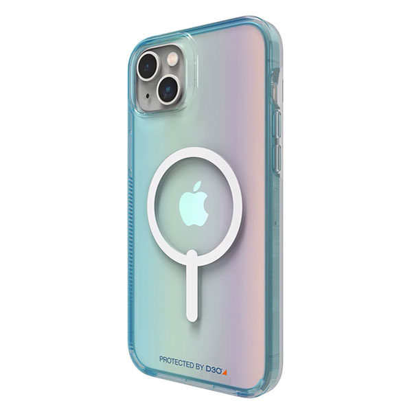 כיסוי לאייפון 14 פלוס שקוף קשת Gear4 Milan Snap תומך MagSafe