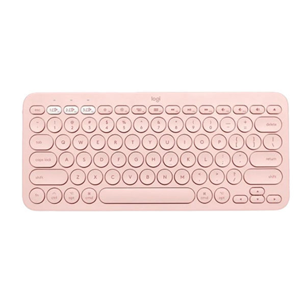 מקלדת Logitech K380 ורודה אלחוטית קומפקטית למק