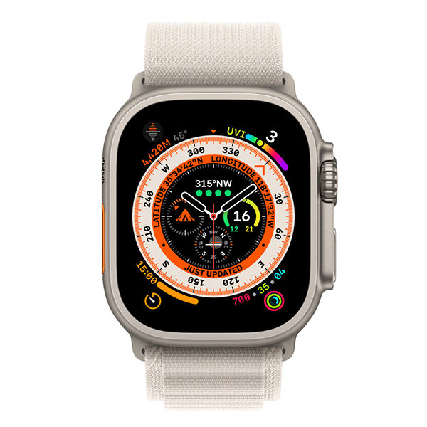 רצועה לאפל ווטש 49 מ”מ מקורית לבן כוכב Apple Watch Alpine Loop - Medium