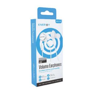 אוזניות חוטיות Energy EPC110 לבן עם חיבור Type-C ובאס עוצמתי