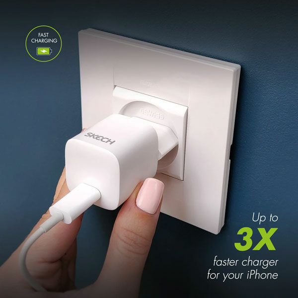 ראש מטען USB C בהספק 33 וואט קומפקטי Skech GaN Charger