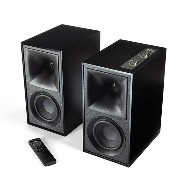 זוג רמקולים מדפיים Klipsch The Fives אלחוטיים - צבע שחור