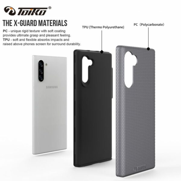 כיסוי לגלקסי נוט 10 שחור חזק שתי שכבות Toiko X-Guard