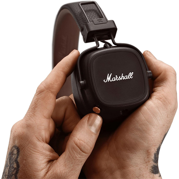 אוזניות אלחוטיות Marshall Major 4 חום | איכות סאונד מרגשת