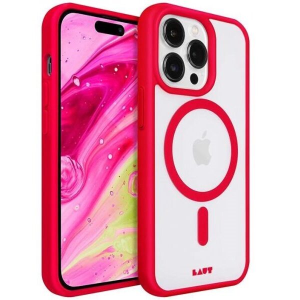 כיסוי לאייפון 14 פרו מקס Magsafe אדום Laut Heux Protect