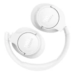 אוזניות אלחוטיות JBL Tune 770NC בצבע לבן | סינון רעשים, סאונד JBL Bass וסוללה ל-70 שעות