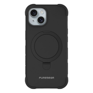 כיסוי לאייפון 15 שחור חזק תומך MagSafe חזק PureGear DualTek Kik