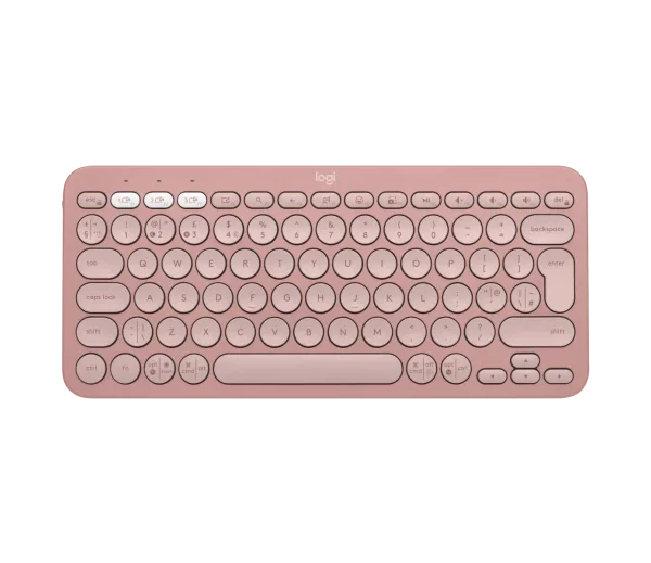 מקלדת אלחוטית ורודה Logitech Pebble Keys 2 K380s Multi-Device Bluetooth