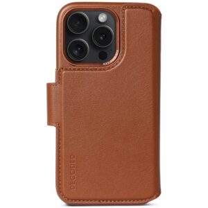 כיסוי ארנק לאייפון 15 חום Dcoded Detachable Wallet Megasafe אלגנטי