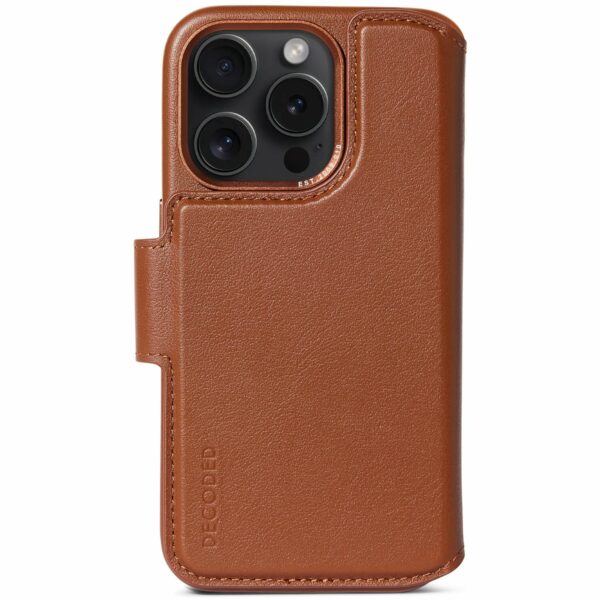 כיסוי ארנק לאייפון 15 חום Dcoded Detachable Wallet Megasafe אלגנטי