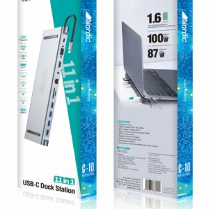 מפצל 11 ב 1 מ Usb C ל Usb C, Usb, Hdmi, אודיו ועוד Nordic C 10