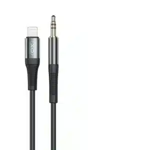 כבל מתאם מLighting לAUX שחור עם כפתורי שליטת ווליום XO NB-R193A