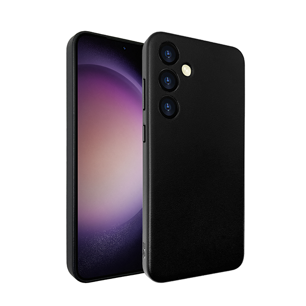 מגן לגלקסי S24 אולטרה שחור דמוי עור עם MagSafe מובנה Grip Case