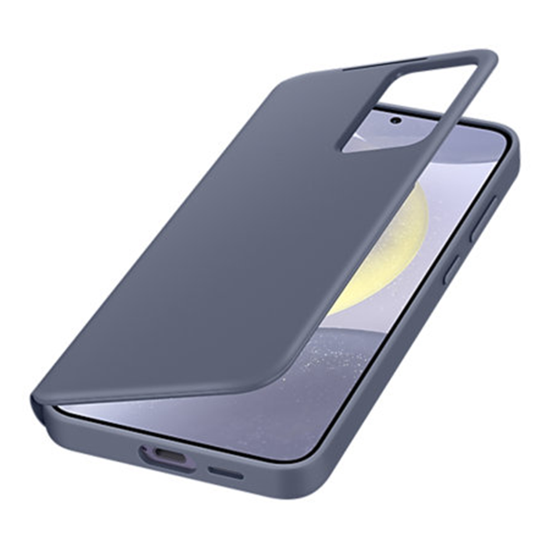 כיסוי ספר חכם לS24 סגול כהה מקורי עם ארנק Smart View