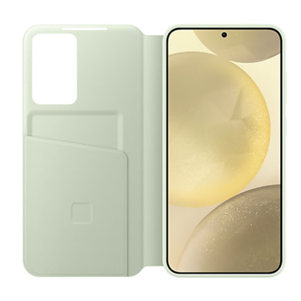 כיסוי ספר חכם לS24 ירוק בהיר מקורי עם ארנק Smart View