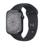 שעון חכם אפל Apple Watch Series 8 מידה 41mm שחור תומך GPS