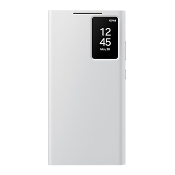 כיסוי ספר חכם לS24 אולטרה לבן מקורי עם ארנק Smart View
