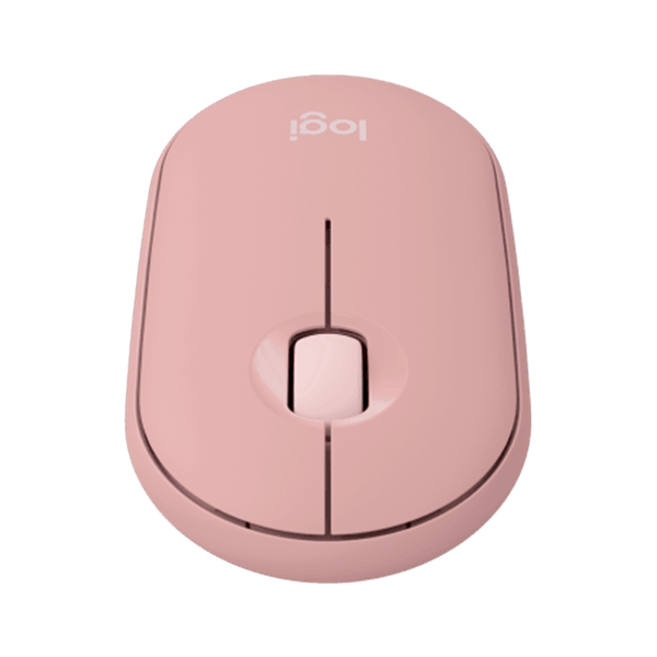 עכבר בלוטוס שקט ורוד 2 Logitech M350S Pebble בעל מבנה שטוח